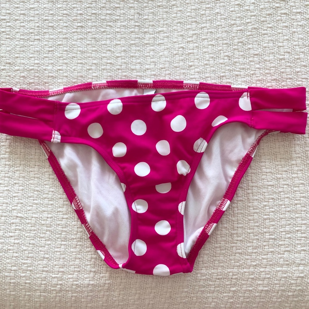 NEW Pink Polka Dot Bikini Bottom